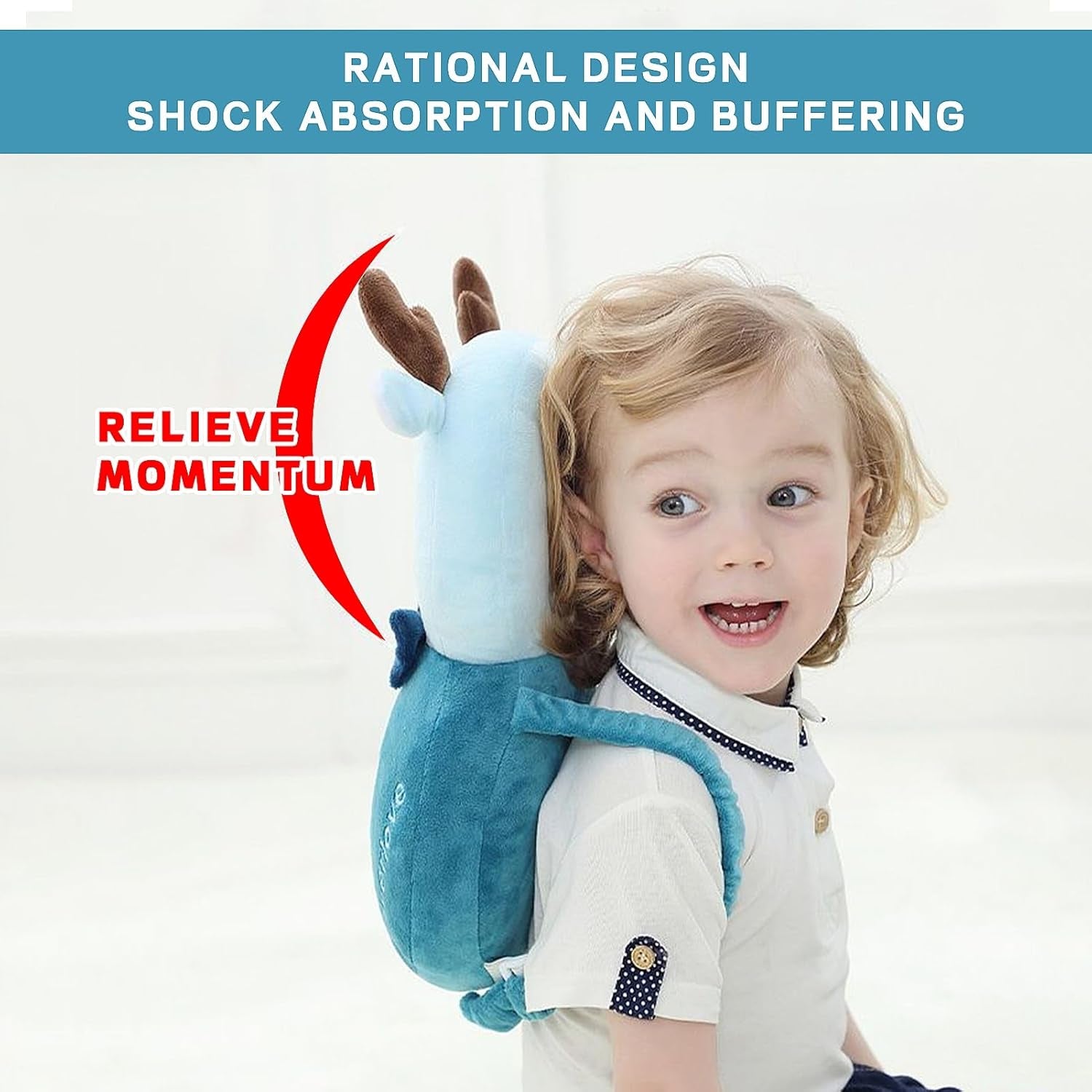 Baby Head Protector Adjustable Head Protection Backpack with Safety Mat Suitable for Head Protection, Crawling and Walking for Preschool Babies Walker Head Protector Toddler